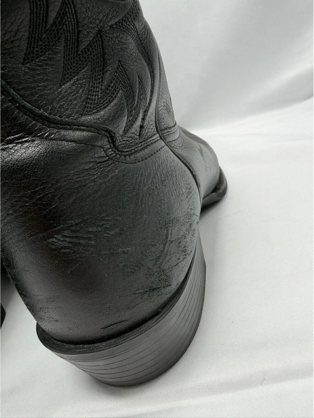 Ariat Heritage R Toe Black Leather Cowboy Boots Men’s 12 D 10002218